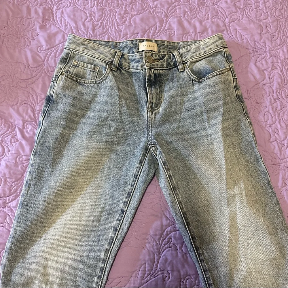 Pacsun Jade Low Rise Light Wash Bootcut Jeans with Star Pockets - Picture 7 of 14